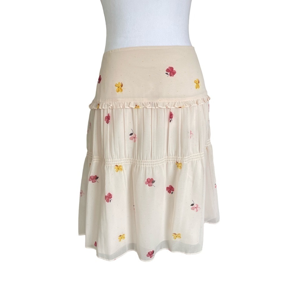LOFT Soft Pink Floral Skirt Size 12